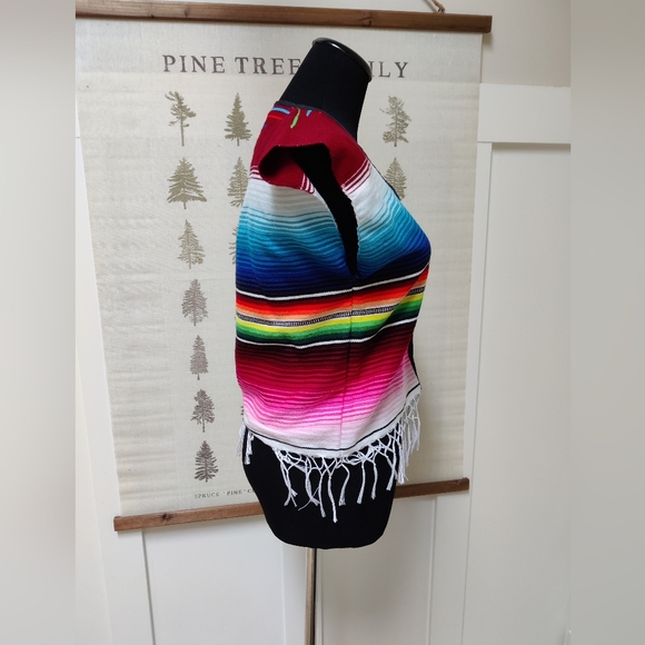 Handmade Mexican Poncho Vest - Small - Picture 4 of 8